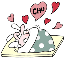Happy to kiss! Lover rabbits 3 -winter- sticker #13664968