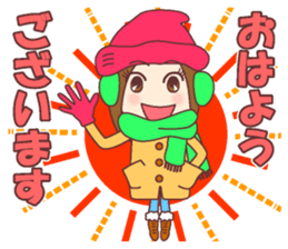 Natural healing women Autumn and winter sticker #13665038