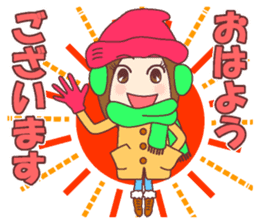 Natural healing women Autumn and winter sticker #13665038