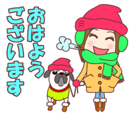 Natural healing women Autumn and winter sticker #13665039