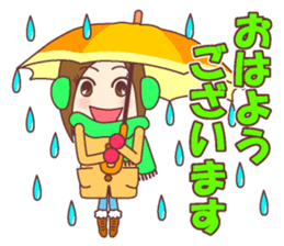 Natural healing women Autumn and winter sticker #13665041