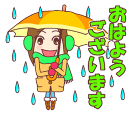 Natural healing women Autumn and winter sticker #13665041