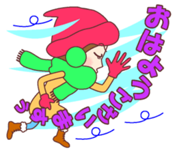 Natural healing women Autumn and winter sticker #13665042