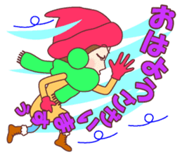 Natural healing women Autumn and winter sticker #13665042