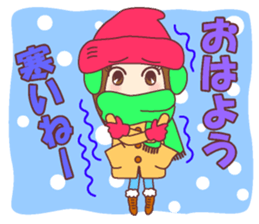 Natural healing women Autumn and winter sticker #13665043