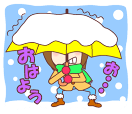 Natural healing women Autumn and winter sticker #13665044