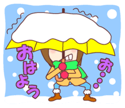 Natural healing women Autumn and winter sticker #13665044