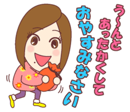 Natural healing women Autumn and winter sticker #13665046