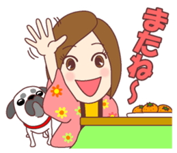 Natural healing women Autumn and winter sticker #13665051