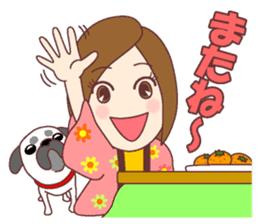 Natural healing women Autumn and winter sticker #13665051