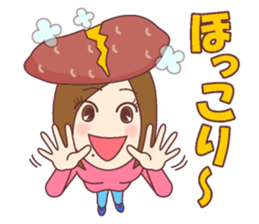 Natural healing women Autumn and winter sticker #13665058