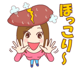 Natural healing women Autumn and winter sticker #13665058