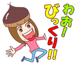 Natural healing women Autumn and winter sticker #13665059