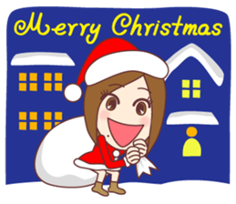 Natural healing women Autumn and winter sticker #13665071