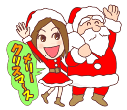 Natural healing women Autumn and winter sticker #13665072