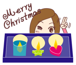 Natural healing women Autumn and winter sticker #13665073