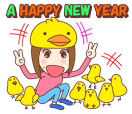 Natural healing women Autumn and winter sticker #13665074