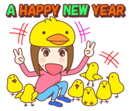 Natural healing women Autumn and winter sticker #13665074