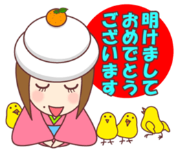 Natural healing women Autumn and winter sticker #13665075