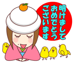 Natural healing women Autumn and winter sticker #13665075