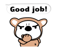 DubRabbit&DubBear emoticon&Balloon sticker #13665100