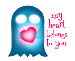 Cute Heart-Glowing Ghost 2 (animated) sticker #13665979