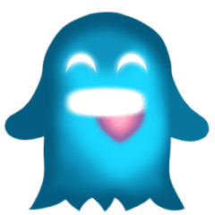 Cute Heart-Glowing Ghost 2 (animated)