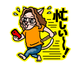 Drumming cat Bea!! GoodJob!! sticker #13666154