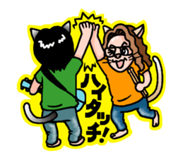 Drumming cat Bea!! GoodJob!! sticker #13666178