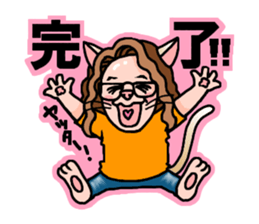 Drumming cat Bea!! GoodJob!! sticker #13666180