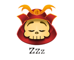 Cute Samurai Skull stickers 2 (animated) sticker #13666190