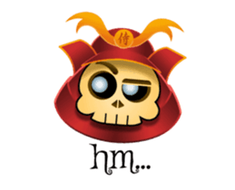 Cute Samurai Skull stickers 2 (animated) sticker #13666194