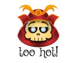 Cute Samurai Skull stickers 2 (animated) sticker #13666195