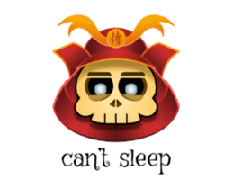 Cute Samurai Skull stickers 2 (animated) sticker #13666196