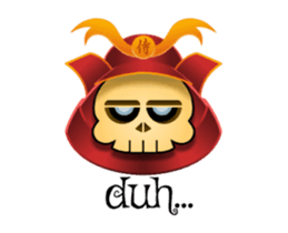 Cute Samurai Skull stickers 2 (animated) sticker #13666198