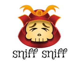 Cute Samurai Skull stickers 2 (animated) sticker #13666200