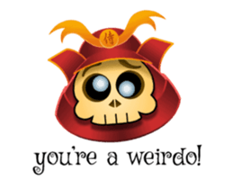 Cute Samurai Skull stickers 2 (animated) sticker #13666201