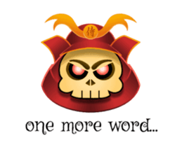 Cute Samurai Skull stickers 2 (animated) sticker #13666203