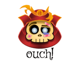 Cute Samurai Skull stickers 2 (animated) sticker #13666204