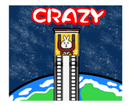 crazy cool rabbit sticker #13666322