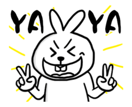 crazy cool rabbit sticker #13666331