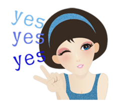 pretty gril living in next door sticker #13667604