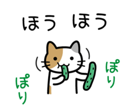 Vegetables cat sticker #13667715