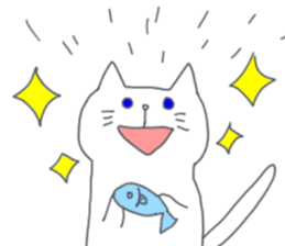 Two white cats sticker #13668165