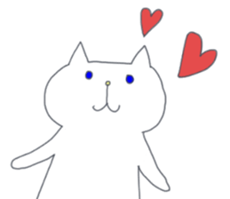 Two white cats sticker #13668195