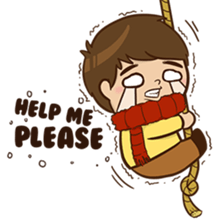 Red Scarf Boy sticker #13669235