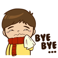 Red Scarf Boy sticker #13669240