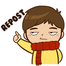 Red Scarf Boy sticker #13669246