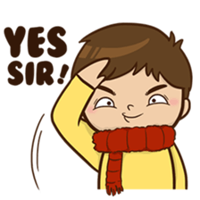 Red Scarf Boy sticker #13669252