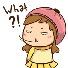 Girl with scarf sticker #13669398